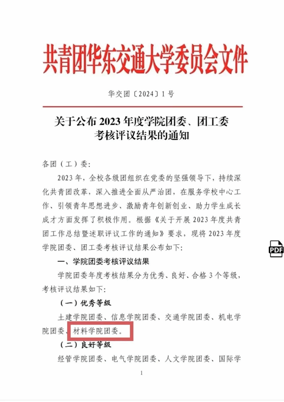 喜报|公司2023年度共青团工作考核获评优秀等级